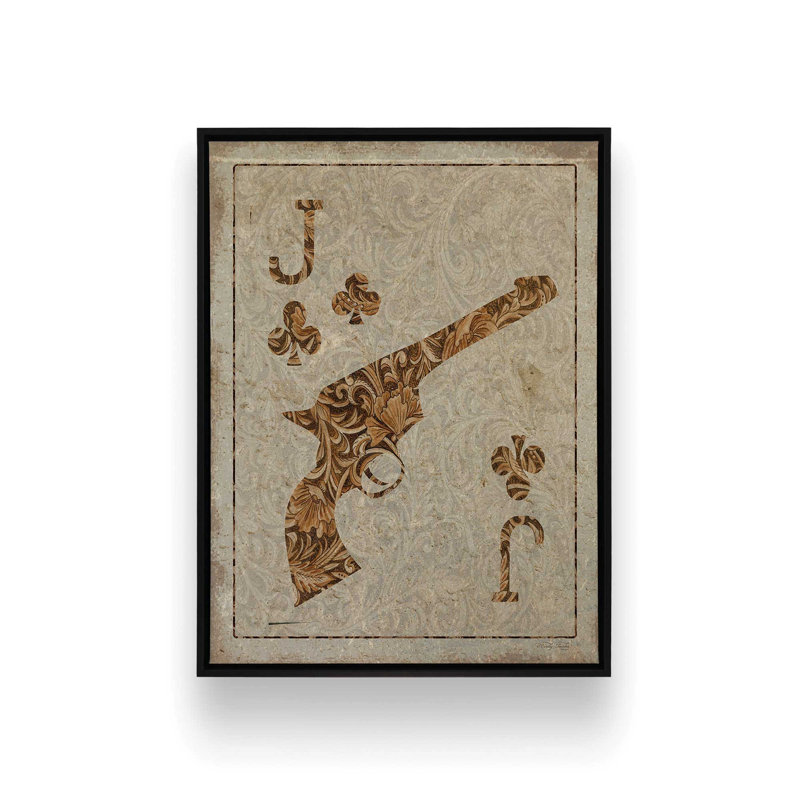 «Old Wild West Jack» par Cindy Jacobs, reproduction d'art, L 24 po x H 32 po, Toile avec cadre, Noir