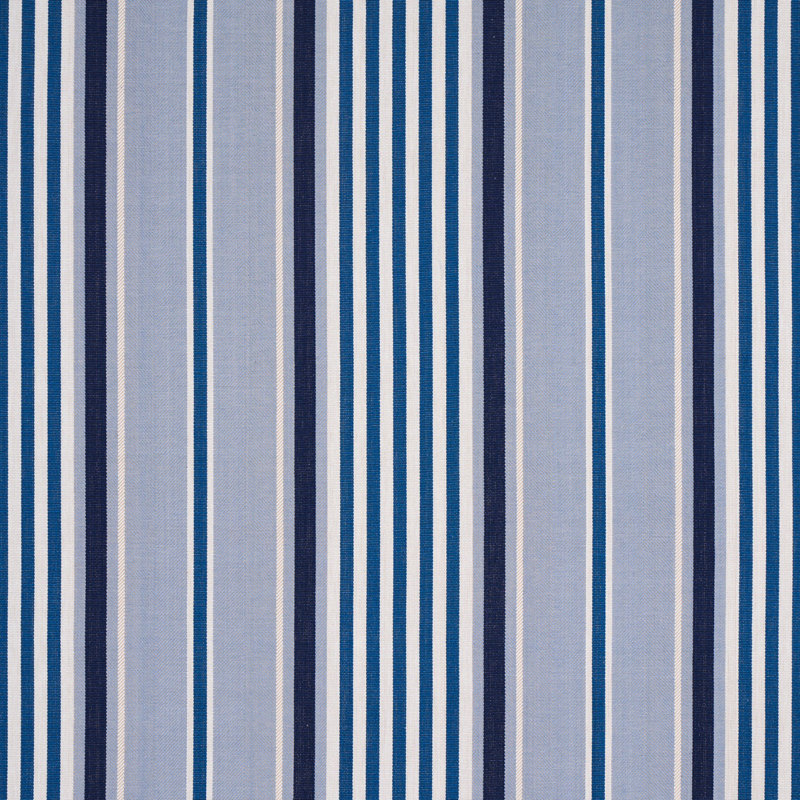 Minzer Cotton Stripe Fabric, Blue