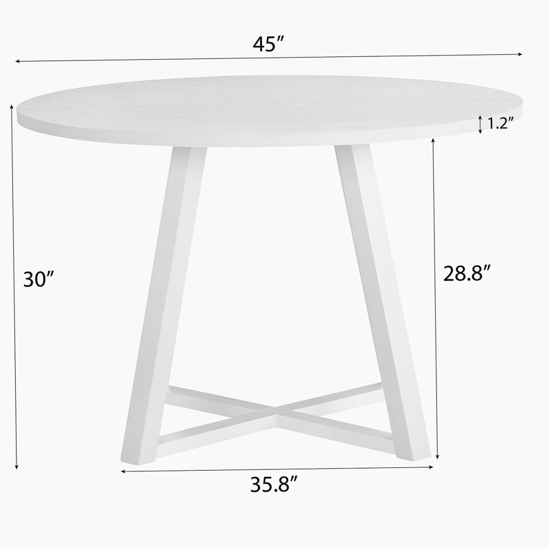 Ensemble de table de salle à manger 5 pièces, 5 Pieces: Table, 4 Chairs, Blanc