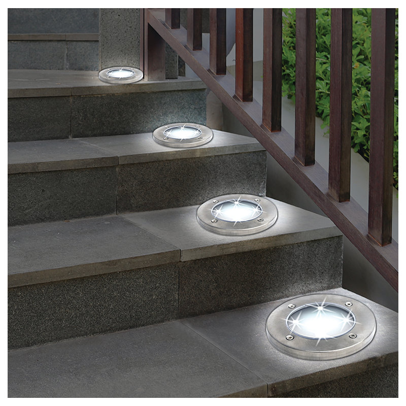 Low Voltage Solar Powered Integrated LED Pathway Light Pack, Gunmetal