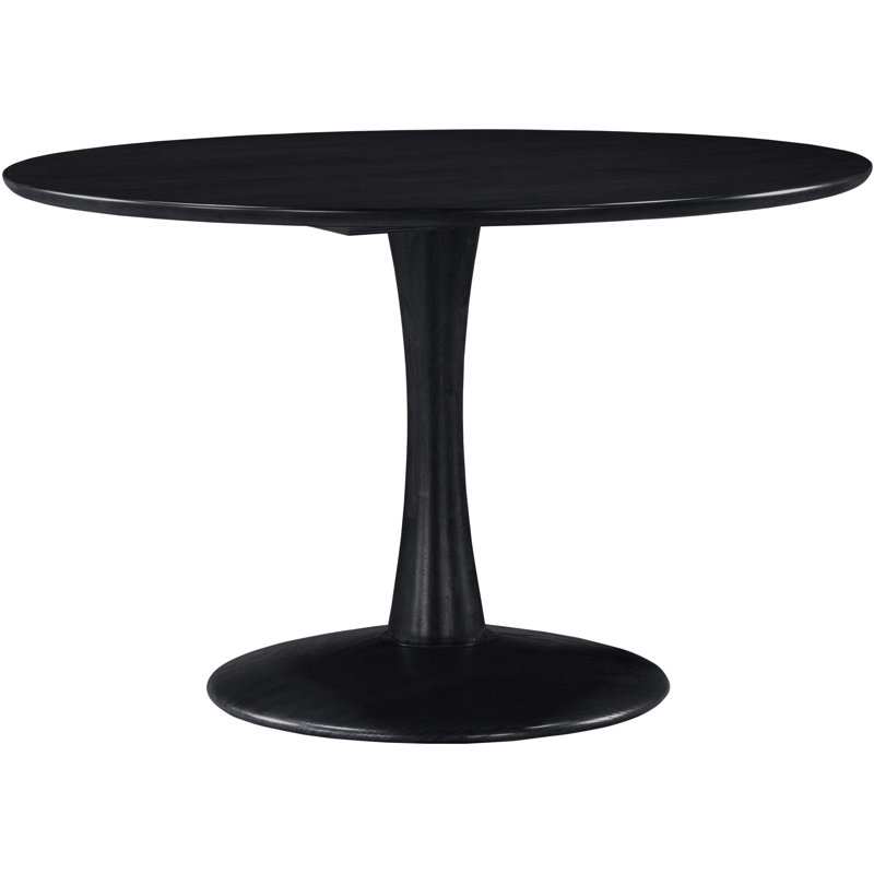 Table de salle à manger Khup, Noir, noir, noir, noir, L 48 po x l 48 po