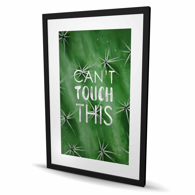 «Impossible de toucher» - impression botanique encadrée avec passe-partout vert, H 36 po x l 24 po