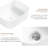 Rectangle Above Counter Bathroom Vessel Sink Of Milk White Ceramic, Matte Texture Enhances Elegance, To Scratches And Stains, 15.44 In Deep, 11.73 Wide, 5.63 High, 17.04 Lb Weight American Design