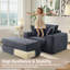 Fauteuil surdimensionné avec accoudoirs à compression de 52 po avec porte-gobelet et coussins-538817303