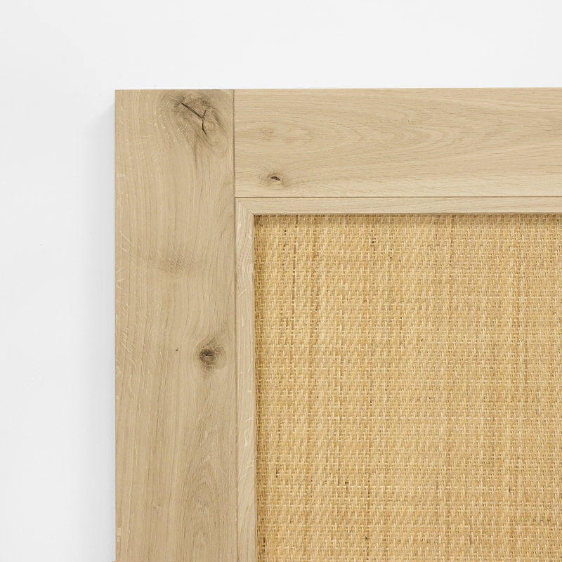 Alondria Oak with Rattan Barn Door, Unfinished