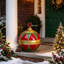 Boule de Noël vintage de 40 cm (16 pouces), décoration en métal, clochette festive à suspendre pour porche, portail, foyer, décoration de fêtes de fin d'année à la maison-918435761