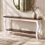 Console extra longue de 180 cm (70,9 po) à placer derrière un canapé, brune