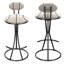 Tabourets de bar modernes à rayures, de 2 pour îlot de cuisine, légers, avec patins, base de 16,89 po, assemblage rapide en 12 minutes à l'intérieur, comptoir en mousse souple, structure en métal robuste,-121075737