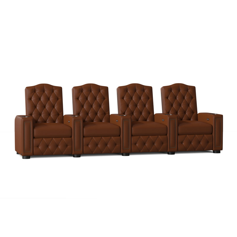Rangée de sièges de cinéma Regal HR Series (rangée de 4), Cognac luxueux