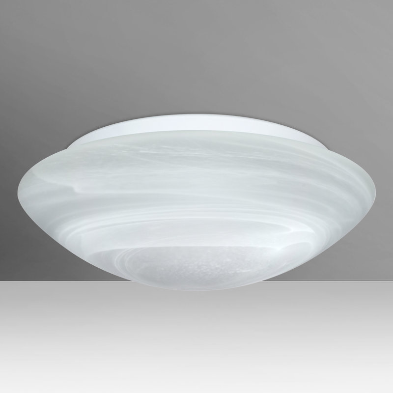 Nova White 2 - Bulb Outdoor Flush Mount, Incandescent