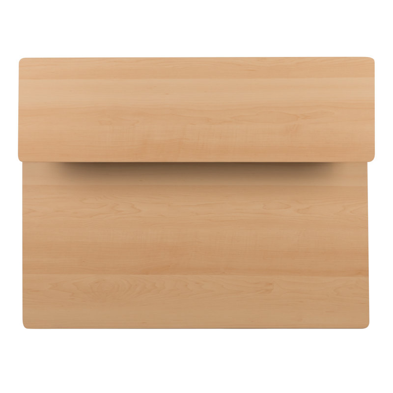 Computer Desk with Top and Lower Storage Shelves, Maple