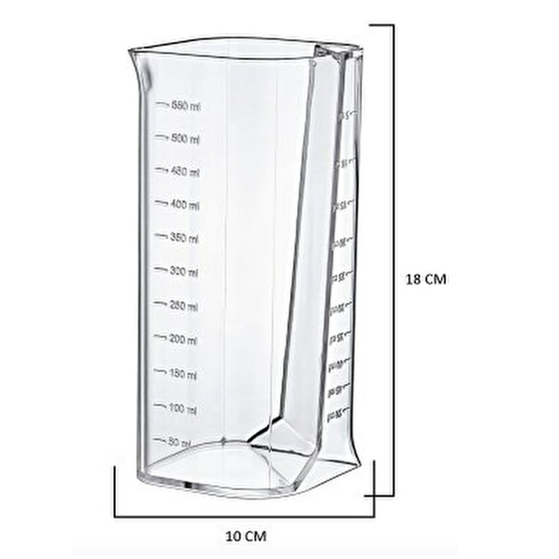 Acrylic 550ml Double Sided Measuring Cup Liquid Jug Baking Cooking Lab Kitchen