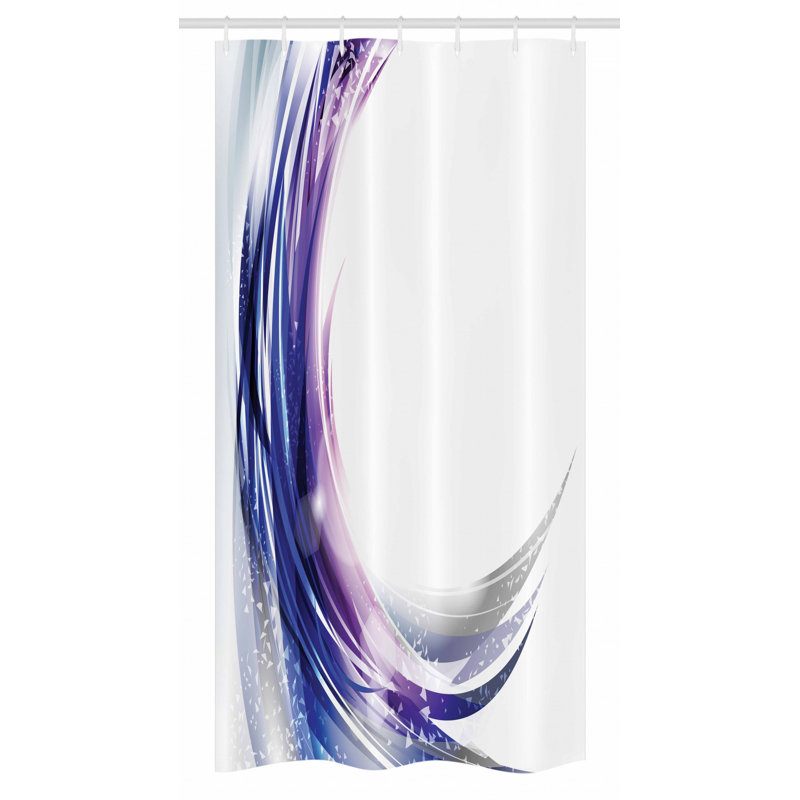 Abstract Shower Curtain with Hooks Included, 36" W x 72" L