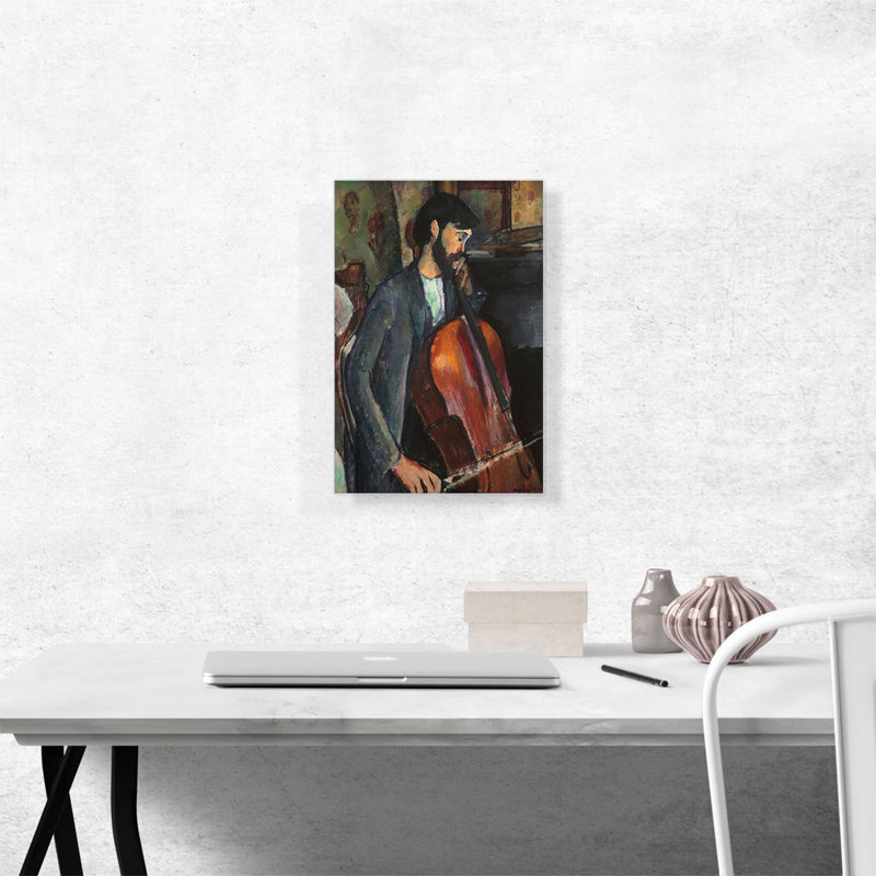 «The Cellist 1909» par Amedeo Modigliani, reproduction d'art sur toile tendue, H 18 po x l 12 po x 1,5 po