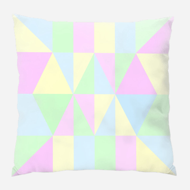 Coussin décoratif pastels, Intérieur