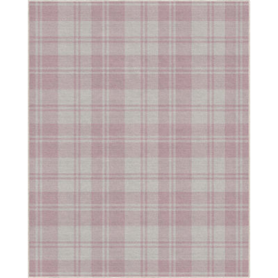 Tapis rose à motif géométrique Kehr