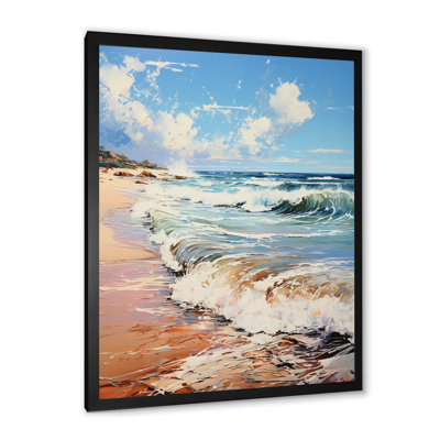 «Beach Coastal Nostalgia I» - Impression sur toile nautique et plage