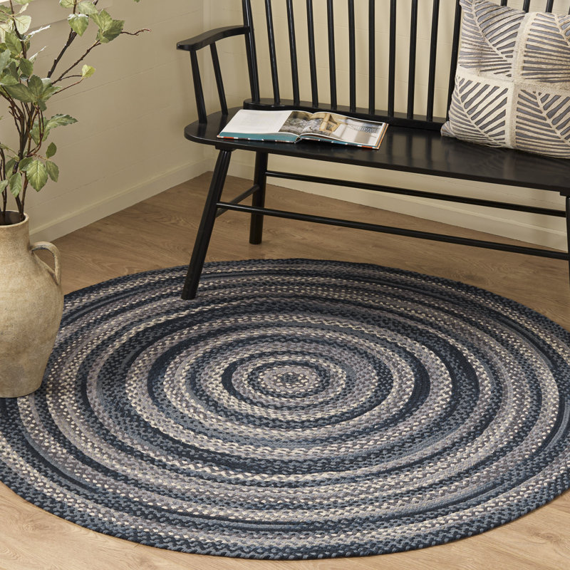 Burbach Flat Weave Cotton Rug, Round 5'