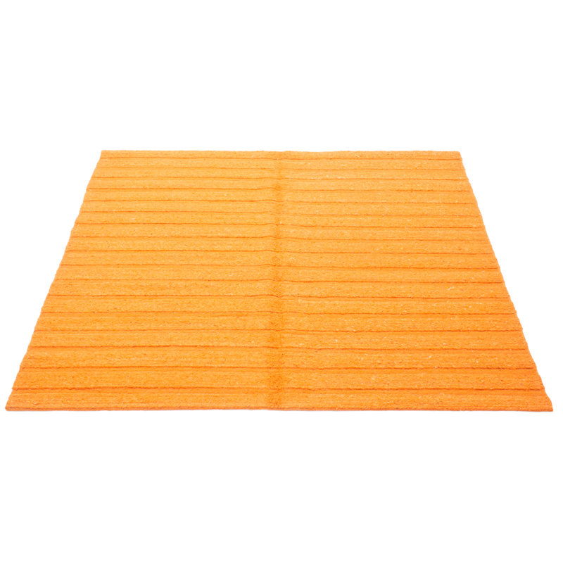 Tapisserie naturelle orange brûlé kilim 6 pi 3 po x 6 pi 10 po