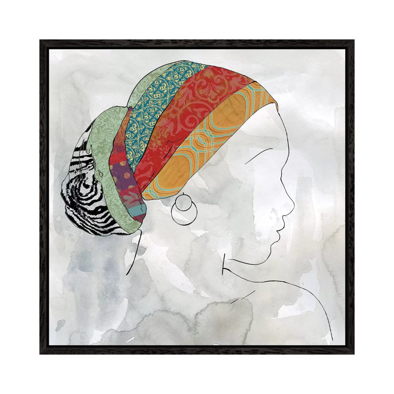 Portrait Of Africa I by Carol Robinson - Painting on Canvas, Black Framed, 66.04 cm H x 66.04 cm W