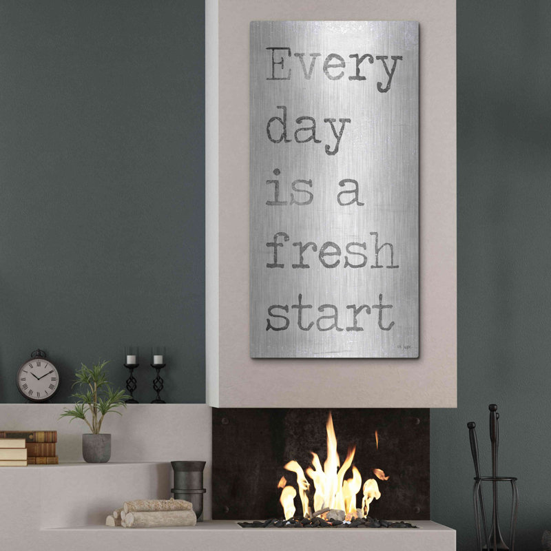 «Every Day is a Fresh Start» par Jaxn Blvd, art mural en métal, H 48 po x l 24 po