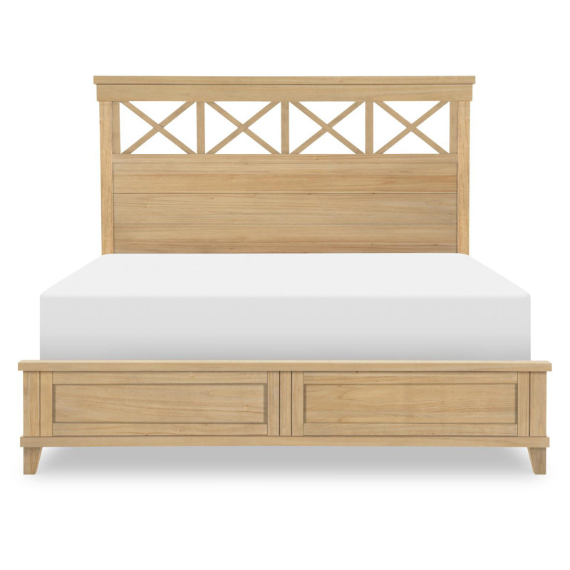 XXX's And OOO's Complete X Panel Bed, 6/6, King, Tan