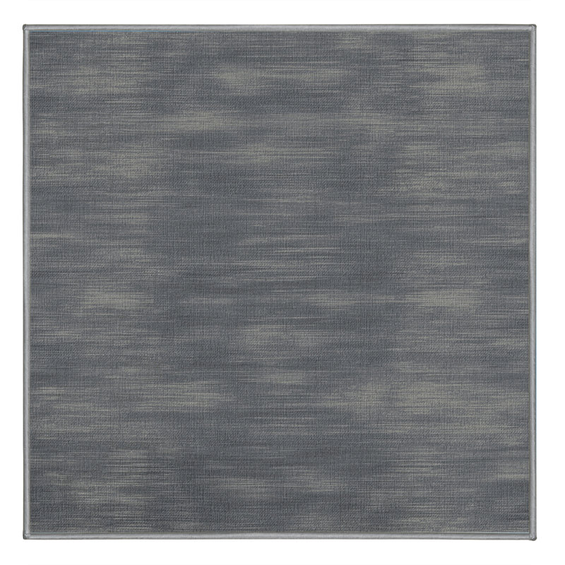 Tapis gris uni lavable à la machine, Carré 4 pi