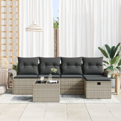 251cm Wide Patio Sofa with Cushions