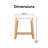 Universal Expert Remus Modern Side Square Table, Modern Oak and White
