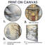 «Snowy Little Christmas Forest Town - Forest and River», reproduction d'art mural-911581435-911581379