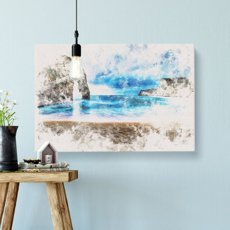 Durdle Door Cliffs In Wareham - Wrapped Canvas, 45cm H x 76cm W x 4cm D