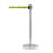 36" Retractable Belt Queue Safety Stanchion Barrier (2 Mirror Post w/78" Caution Belt)