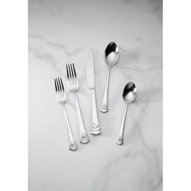 Lenox Butterfly Meadow II Mirror 65-Piece Flatware Set