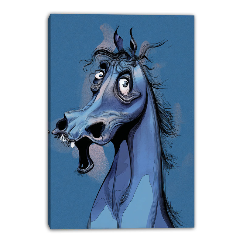 «Blue Surprise», art mural sur toile tendue, L 30 po x H 40 po x P 1,5 po