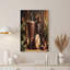 Tambour traditionnel et masques en bois sur toile avec lumière chaude-133508924