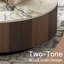 Table basse 35 po pour salon, table basse en marbre avec tiroir, sans assemblage
