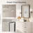 Bathroom Mirror with 1.2" Thick Aluminum Alloy Frame,Wall Mirror with Tempered Glass,Accent Mirror for Entryway,Dining Room,Bedroom-641160397-641160392