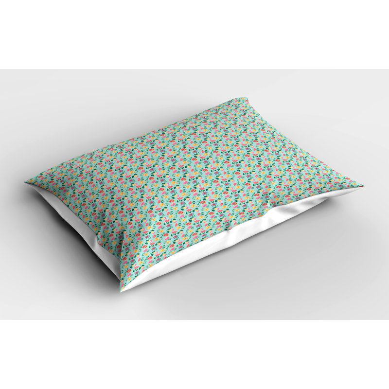 Ensemble de 2 taies décoratives à motif floral Ambesonne, vert menthe, multicolore, H 20 po x l 26 po