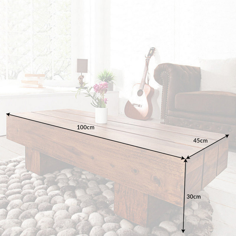 Abigail solid wood coffee table