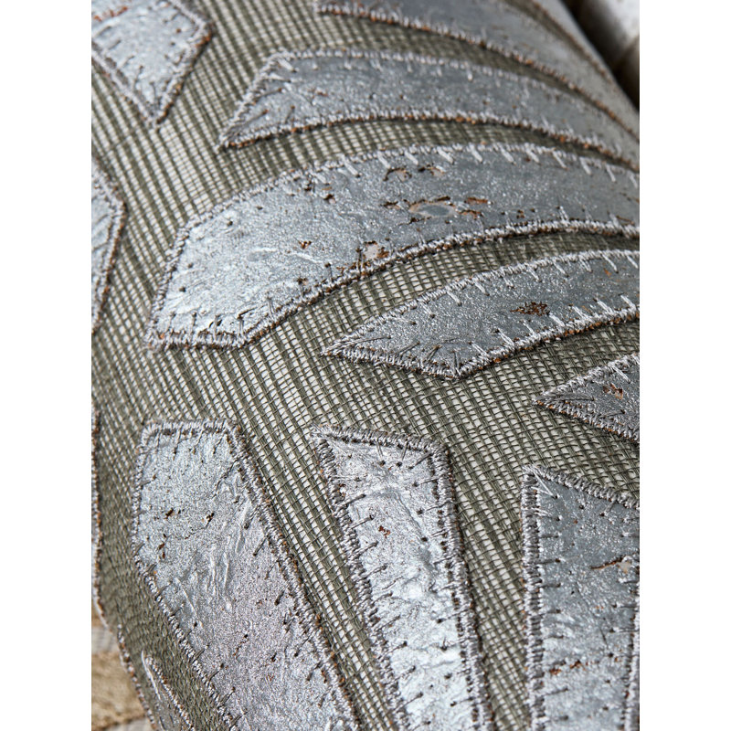 The MET x The House of Scalamandre Milan Diamond Grasscloth, Pewter