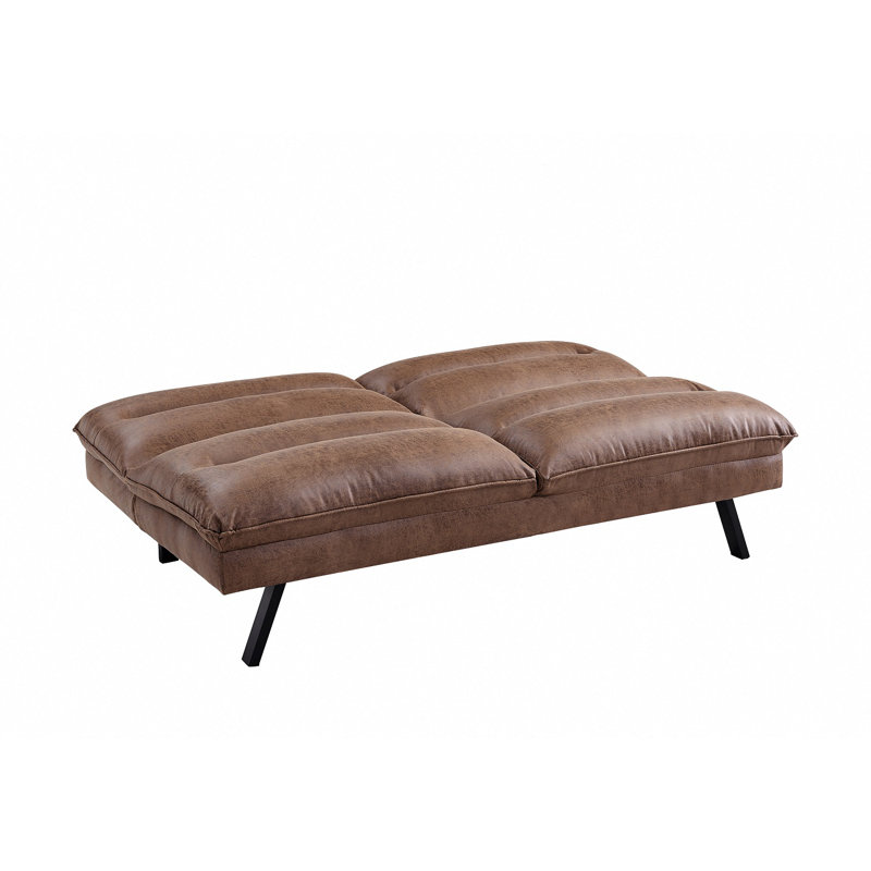 Steyning 3 Seater Faux Leather Sleeper, Brown