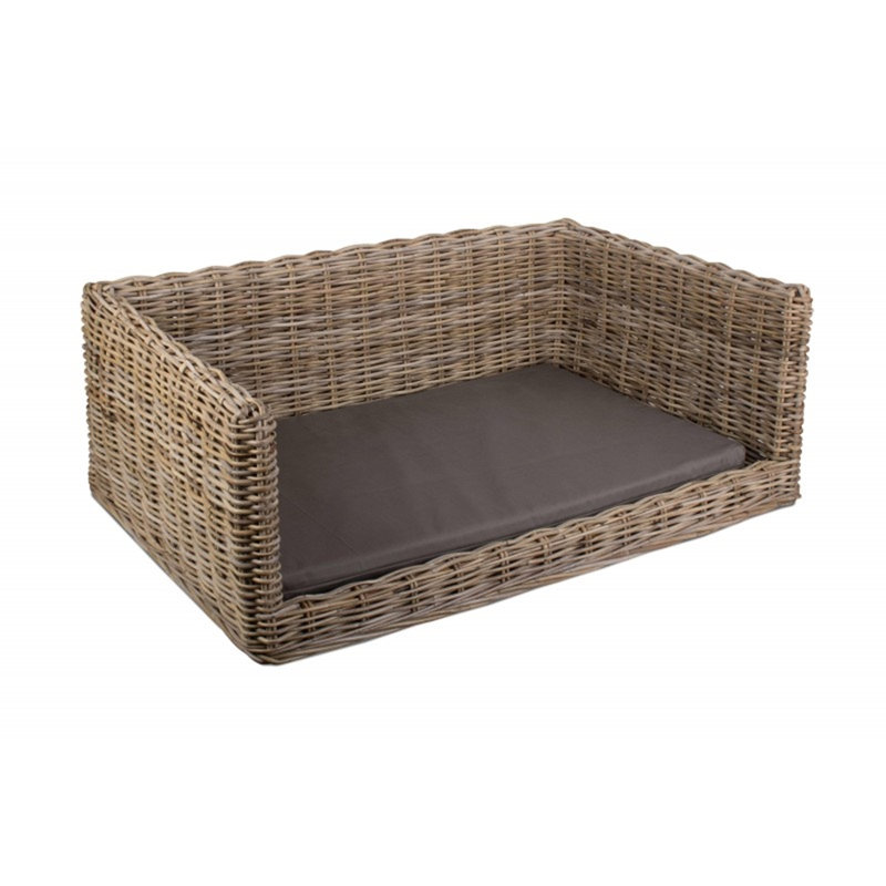 Zahir Luxury Rattan Dog Sofa Bed, Large (96cm W x 68cm D)