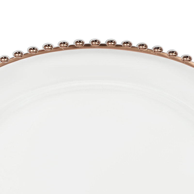 Assiettes de service de table Jamerria 12,6 po, Or rose