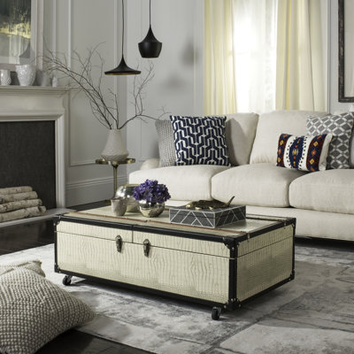 Table basse à roulettes avec rangement Rocker
