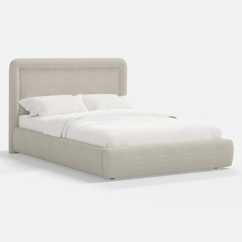 Stoffer Home x Cloth and Co. Marisa Bed, Relaxed Zinc Linen, Queen