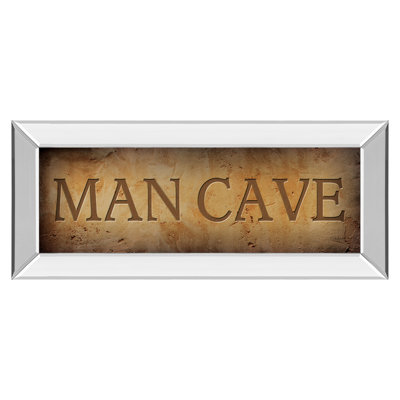 Art mural «Rustic Man Cave» - 18 po x 42 po - Cadre en miroir