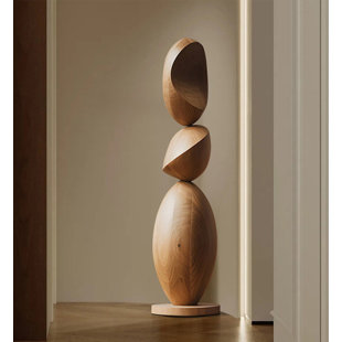 Modern Abstract Teak Wood Carving Decorative Items