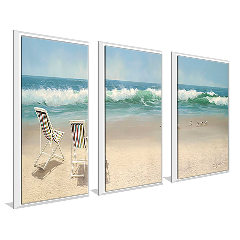 «View for Two», peinture sur toile flottante 3 pièces, L 52,5 po x H 33,5 po