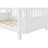 Convertible Wood Bed with Removable Safety Rail, Low Platform Bed for Kids Transition Sleep, Twin Size, White-1159953222-1164367725