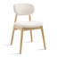 Ensemble de 2 chaises de salle à manger rembourrées Del Mar, crème-131128370